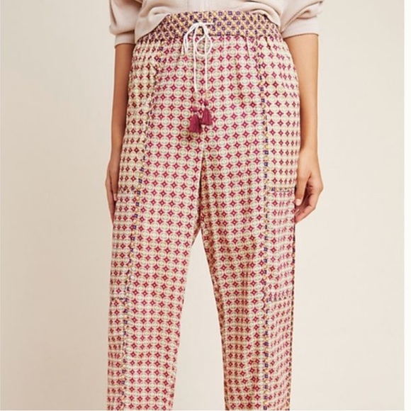 Anthropologie Doria Geometric Print Sleep Trouser Pants Women's Size XS - Picture 11 of 11